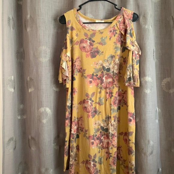 Oddy cold shoulder dress w/ pockets - Picture 1 of 2